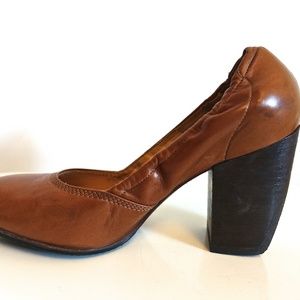 DRIES VAN NOTEN LEATHER SHOES WITH CHUNKY HEEL